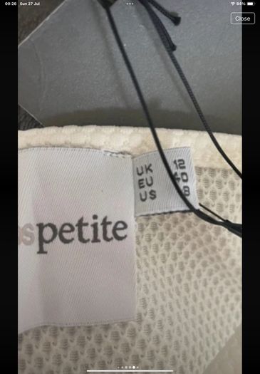 cami Bnwt asos petite range ivory peplum cami top size 12