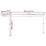 Wall Mounted Gazebo Taupe Steel Image 7