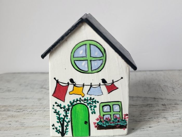 Handcrafted tiny wooden house!