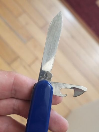 Vintage Discontinued Version Victorinox Recruit 84mm Swiss Army Knife from 1980s with Modern handles installed