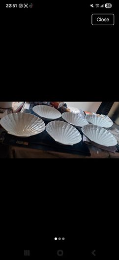 Very collectable,rare, Vintage French Scallop Dishes