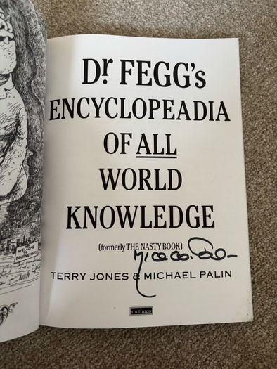 Dr. Fegg's Encyclopaedia of All World Knowledge Book signed by Michael Palin