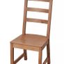 2 wooden chairs and a wall clock Image 3