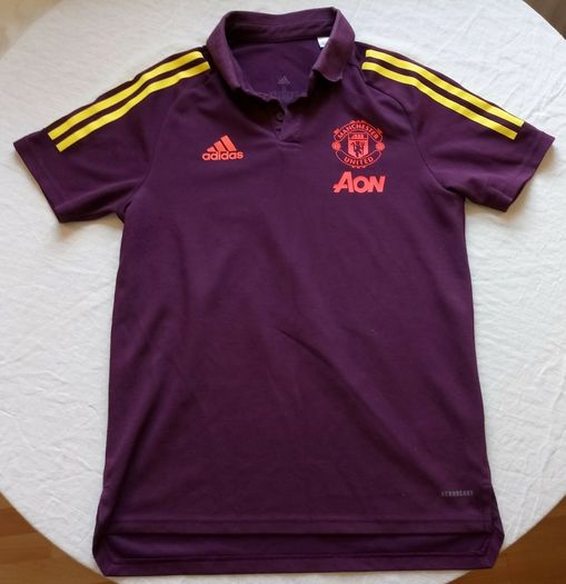 Manchester United  Adidas Polo Top Size S Adults