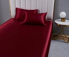 Brand New Fitted Sheet 200x200cm Satin Bonnet 30 cm