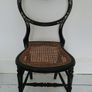19th century mother of pearl inlaid & ebonised chair Image 2
