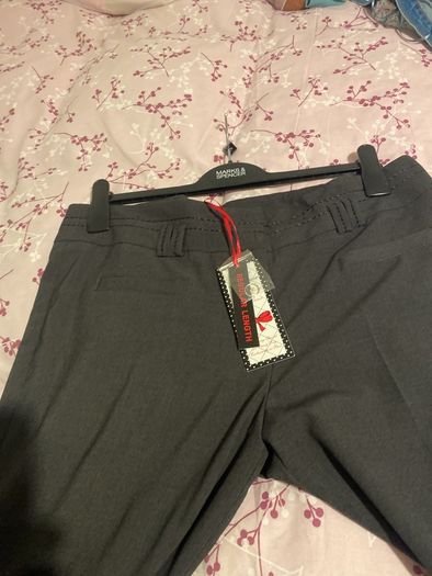 ladies trousers paco new charcoal grey large
