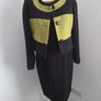 Never worn. Beautiful Size 12 Debenhams Petite collection olive green and black suit Image 2