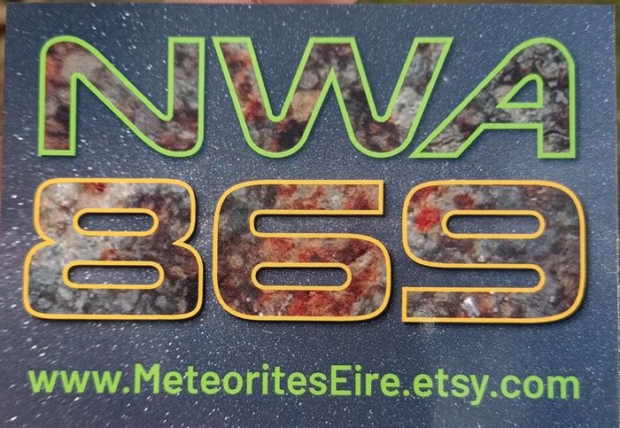 Meteorite 14.35 grams NWA 869 cut in 2