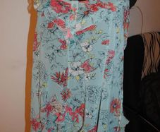 Wallis blue floral sleeveless top size UK12/14 EU42 Perfect condition Postage included