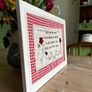 Vintage Embroidered Gingham Picture Frame Image 3