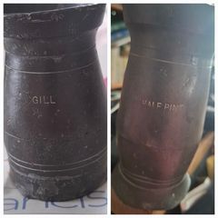 Antique Irish Pewter Gill Measures