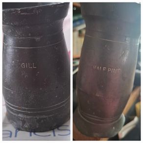 Antique Irish Pewter Gill Measures