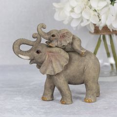 Mother and Baby Elephant Ornament