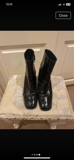 Office patent leather ankle boot size 6 - worn once