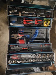 Toolbox with tools