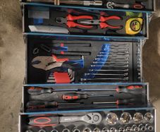 Toolbox with tools