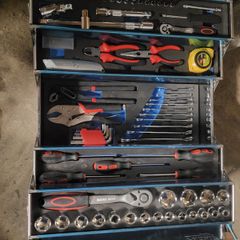 Toolbox with tools