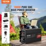 Pure Sine Wave Inverter, 1000 Watt, DC 12V to AC 230V Power Inverter with 2 AC Outlets 2 USB Port 1 Type-C Port, Remote Control for Small Home Devices like Smartphone Laptop, CE FCC Certified Image 2