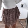 Print Tiered Frill Mini Skirt brown Image 2