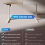 Electric Standing Desk Height Adjustable For Gaming and Computer, 120 x 60cm Sit Stand Image 9