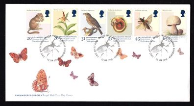 1998 Great Britain Endangered Species Commemorative Stamps Royal Mail Addressed First Day Cover (FDC)