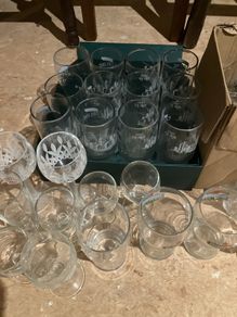 Pint and wine glasses