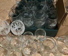 Pint and wine glasses