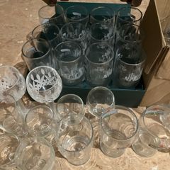 Pint and wine glasses