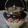 Exquisite Antique Crescent China  Biscuit Barrell Jar Caddy Image 2