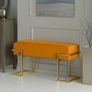 Axon Modern  Velvet Benches with Black/Gold/Silver  Metal Frame Image 4