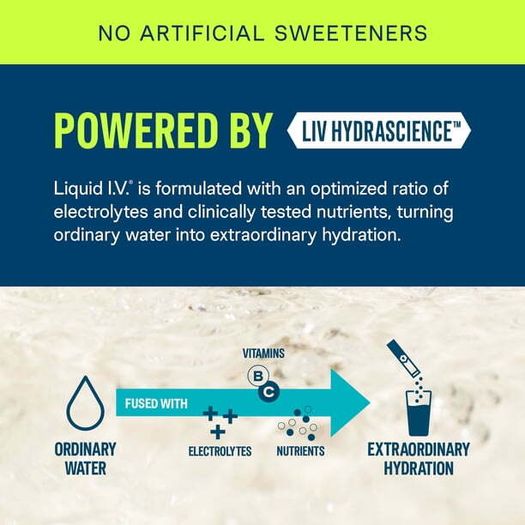Liquid I.V. ENERGY Multiplier 26-Pack  Natural Caffeine + Electrolytes American Import