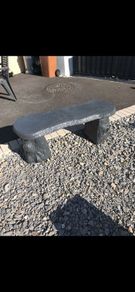 Stone garden bench