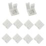 5x 10mm 4 Pin 3528 5050 RGB LED Strip Light Wire PCB Connector Mix shape L T Straight Clips Image 4