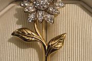 1980's Gold Plated Flower Brooch