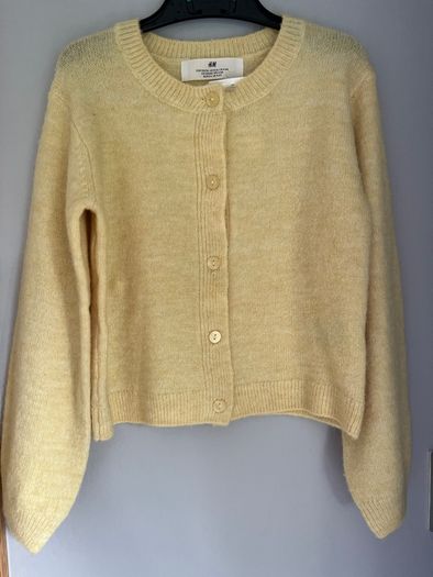 H&M Light yellow girls cardigan Age 4-6 BNWT