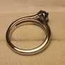 Rhodium Plated Silver Ring Natural Tanzanite & Zircon Ring Image 8
