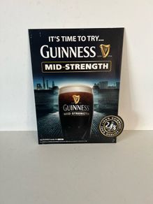 Guinness mid strength showcard (nos)