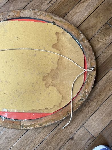 Antique Oval Gold picture frame with decorative rope & twist moulding