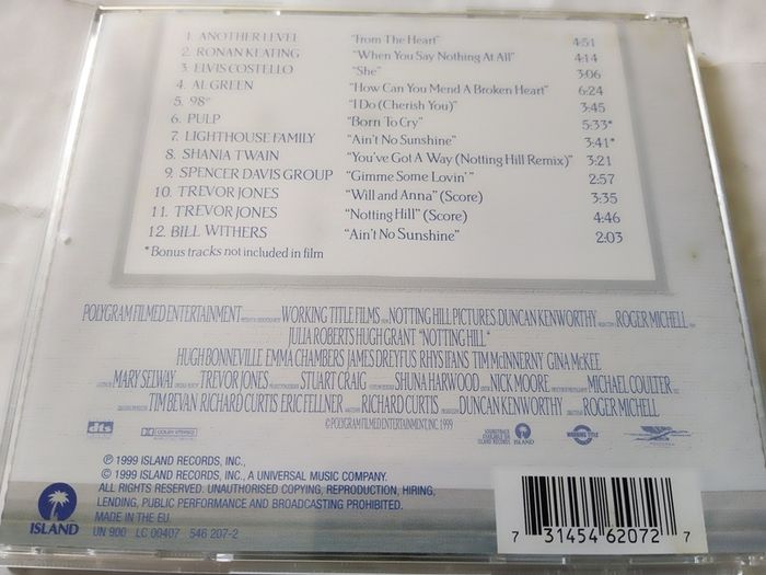 Notting Hill Movie Soundtrack Cd