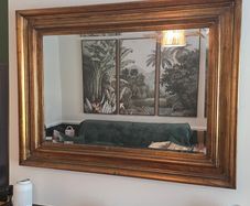 Large Antique Style Gold Bronze Mirror