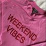 Girl's/ Woman's Pink sweater with ripped design  Weekend Vibes Image 4