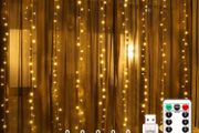 Curtain Fairy Lights, 3x3m 300 Led String Lights (multiple Colours Available)