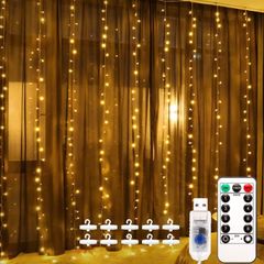 Curtain Fairy Lights, 3x3m 300 Led String Lights (multiple Colours Available)