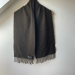 M&S 100% Lambswool Scarf Marks & Spencer Browny Green Olive Muffler