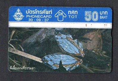 1994 Thailand 50 Baht Common Map Butterfly (Landis & Gyr (Optical)) Phonecard