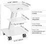Laboratory Cart, 3-Layer Laboratory Cart with Wheels, Mobile Metal Cart with Swivel Castors, Serving Cart Clinic Cart with Tray and 100 kg Load Capacity, for Laboratory, Clinic, Beauty Salon Image 2