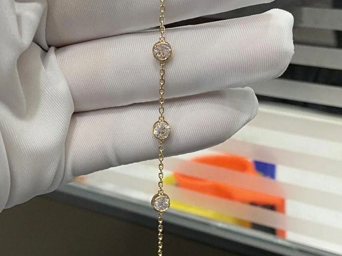 14K Gold Lab-Grown Diamond Bracelet: April Birthstone Jewelry