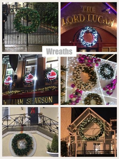 christmas wreaths, 5ft diameter