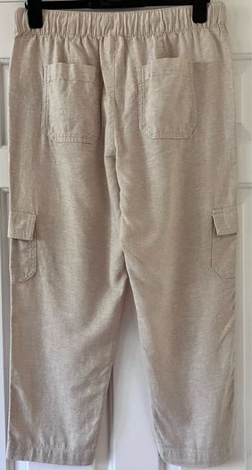 Size 12 Linen Mix Cropped Trousers by Gap